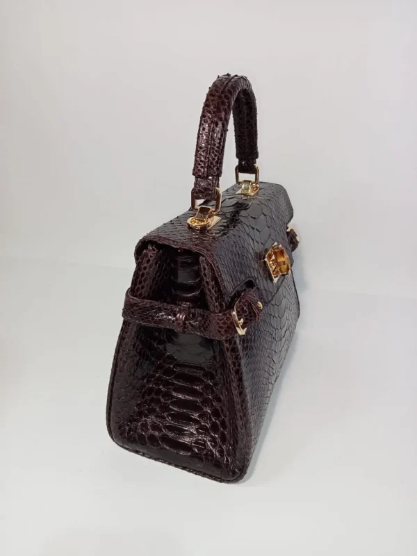 Luxury Genuine High-Quality Italian Python Skin Snake Leather Hand Bag Purse Modern Women Crossbody Bag