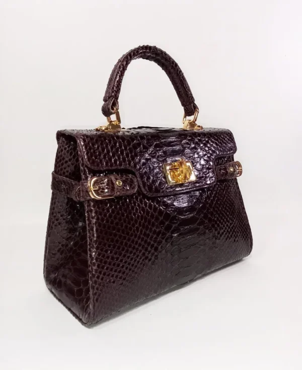 Luxury Genuine High-Quality Italian Python Skin Snake Leather Hand Bag Purse Modern Women Crossbody Bag
