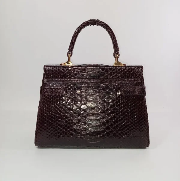 Luxury Genuine High-Quality Italian Python Skin Snake Leather Hand Bag Purse Modern Women Crossbody Bag