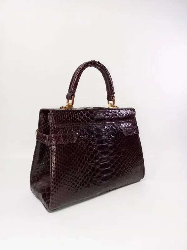 Luxury Genuine High-Quality Italian Python Skin Snake Leather Hand Bag Purse Modern Women Crossbody Bag